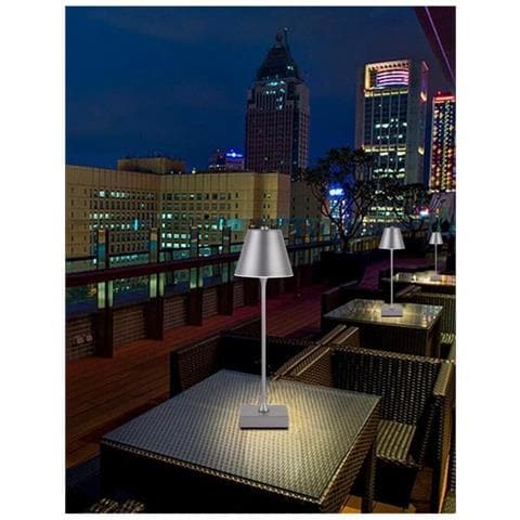 Lampada Ricaricabile Usb 10 W Luce Bianca Calda Naturale Lume Da Tavolo Grigio - Foto 1