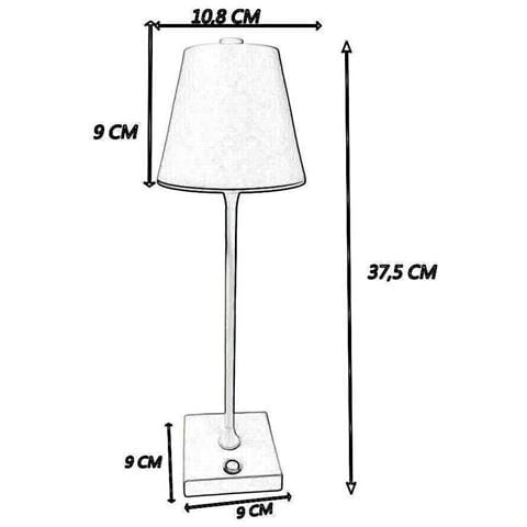 Lampada Ricaricabile Usb 10 W Luce Bianca Calda Naturale Lume Da Tavolo Grigio - Foto 3