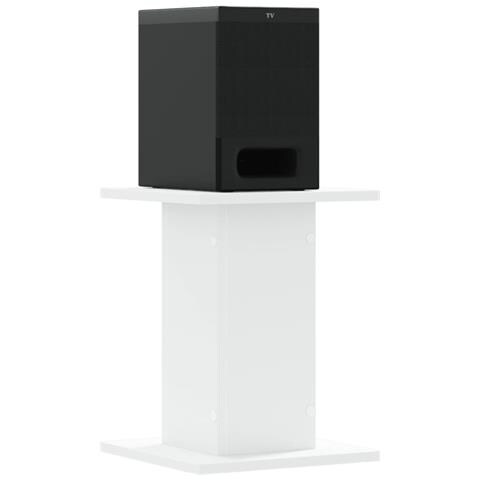 Supporti Altoparlanti 2 Pz Bianchi 30x30x40cm Legno Multistrato - Foto 3