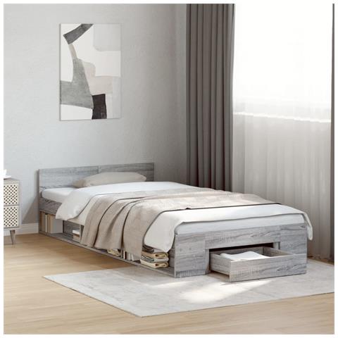 Giroletto Cassetto Grigio Sonoma 100x200 Cm Legno Multistrato - Foto 1