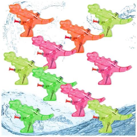 Set Di 10 Mini Pistole Ad Acqua Per Bambini Dinosauri - Foto 1