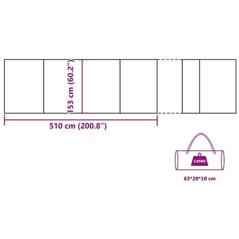 Frangivento da Campeggio Blu 510x153 cm Impermeabile - Foto 2