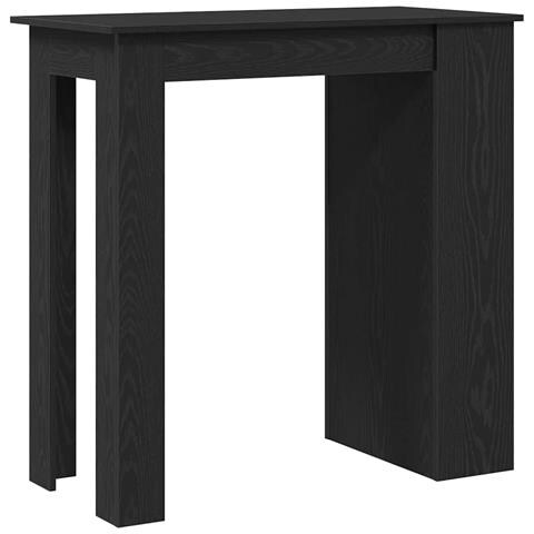 Tavolo da Bar con Ripiani Rovere Nero 102x50x103,5cm Truciolato - Foto 2