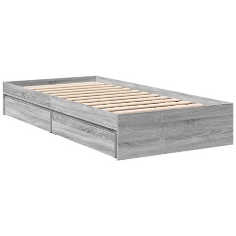 Giroletto Cassetti Grigio Sonoma 90x190 Cm Legno Multistrato - Foto 3
