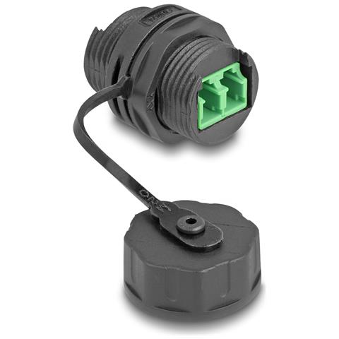 Connettore per cavo in fibra ottica LC Duplex femmina a LC Duplex femmina con cappuccio protettivo impermeabile - Foto 1