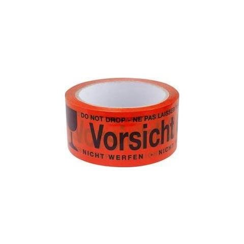Signalklebeband ""vorsicht Glas""!, Rot, Aus Pp Geruscharm, Strke: 40 My, Opp-acrylatkleber, Mae: - 6 Stck (tape05) - Foto 1