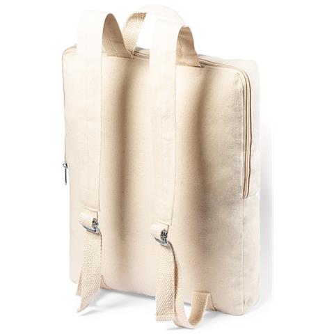 Zaino Della Linea Nature In Morbido Materiale 100% Cotone Organico 32x7x40 Cm. Beige - Foto 2