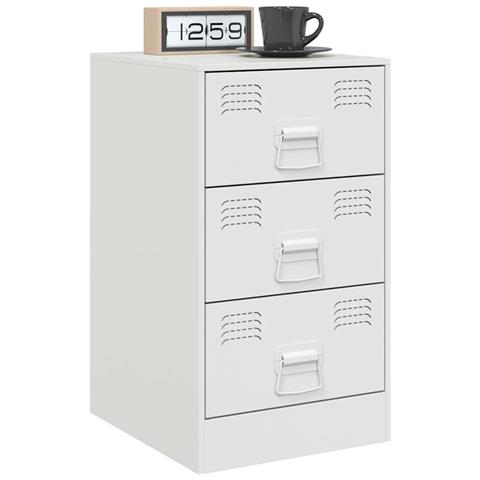 Lusso Casadino -  Comodini 2 Pz Bianchi 34,5x39x62 Cm In Acciaio - Foto 2