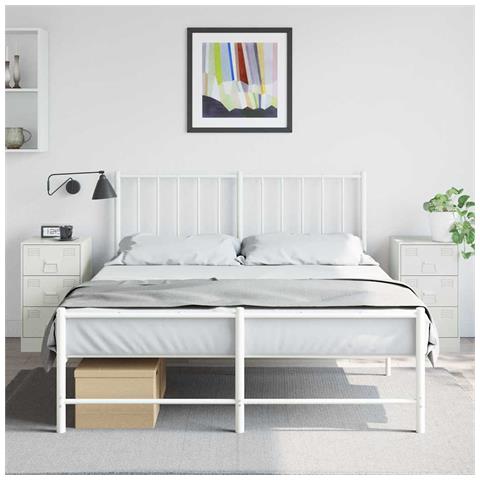 Lusso Casadino -  Comodini 2 Pz Bianchi 34,5x39x62 Cm In Acciaio - Foto 8