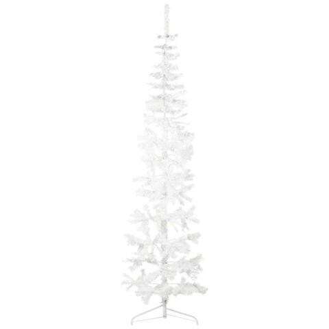 Lusso Casadino - Albero Natale Artificiale Sottile A Metà Supporto Bianco 240 Cm - Foto 2