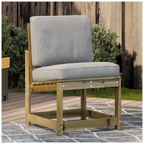 Sedia Da Giardino 50,5x55x77 Cm In Legno Impregnato Di Pino - Foto 8