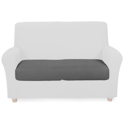 Copridivano Elasticizzato Melange In Cotone Colore Grigio Misura 1 Posti - Foto 2