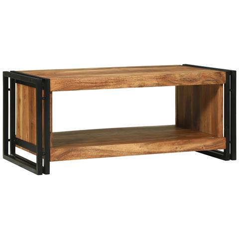 Tavolino da Caffè 90x50x38 cm Legno Massello di Acacia - Foto 1
