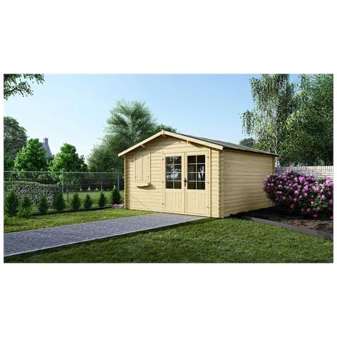 Casetta Da Giardino In Legno - 16.00m2 - 4.00x4.00m - 28mm - Colore: Naturale - Foto 1