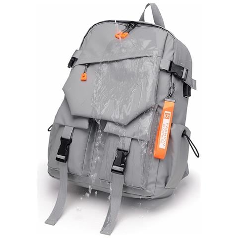 Zaino Casual Impermeabile Di Grande Capacità Per Viaggi, Scuola E Università Grey - Foto 1