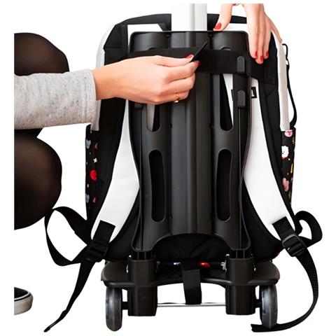 Zaino Scolastico Design Tutti I Personaggi Bretelle Regolabili, Nero - Foto 2