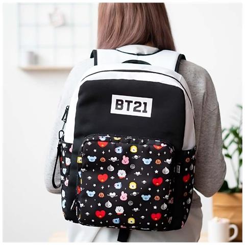 Zaino Scolastico Design Tutti I Personaggi Bretelle Regolabili, Nero - Foto 5