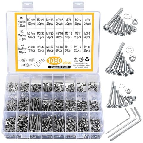 Set Di 1080 Viti A Brugola Con Testa Cilindrica In Acciaio Inox 304 - Foto 1