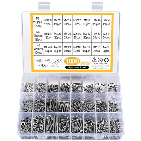 Set Di 1080 Viti A Brugola Con Testa Cilindrica In Acciaio Inox 304 - Foto 5