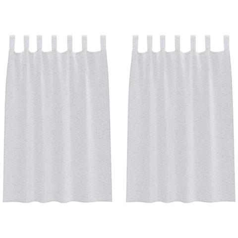 Tende con tende 2 pcs Grigio chiaro 140x140cm Poliestere - Foto 1