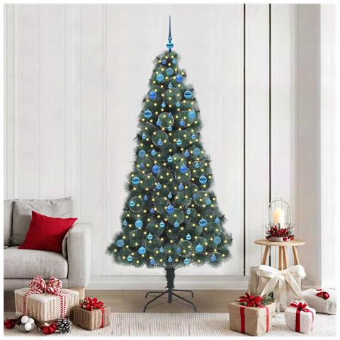 Albero di Natale artificiale pre-illuminato con set di palline - Foto 2