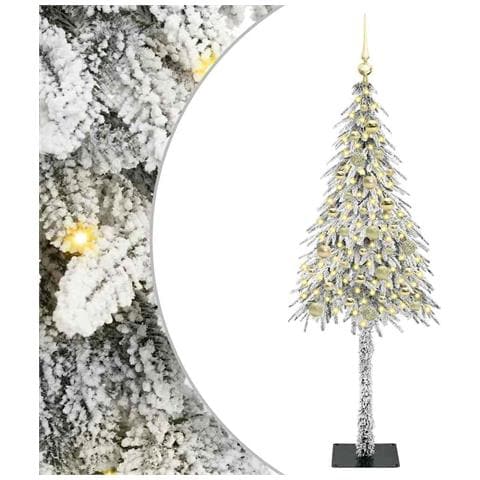 Albero di Natale con 150 LED Bianco 150 cm PE e Acciaio - Foto 1
