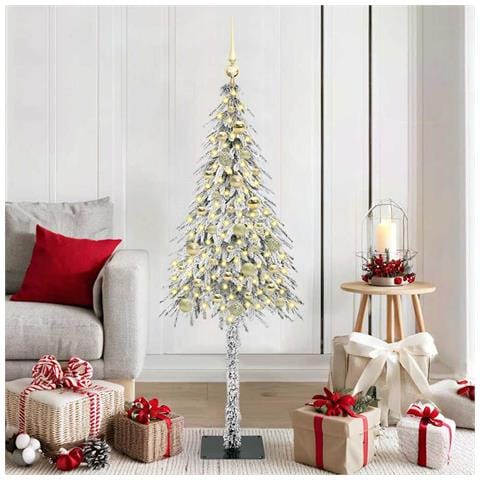 Albero di Natale con 150 LED Bianco 150 cm PE e Acciaio - Foto 2
