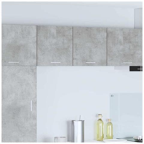 Armadio pensile Riga Grigio Cemento e Bianco 40 x 31 x 40 cm - Foto 2