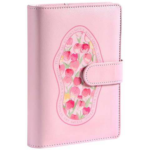 Raccoglitore Per Budget A6 Stile Pittura A Olio: 12 Fogli Di Budget, 8 Tasche Con Cerniera, Adesivi Inclusi Pink - Foto 2