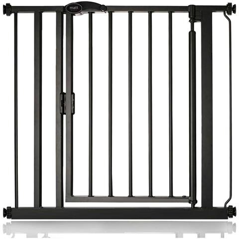 Safetots Cancelletto Per Scale A Pressione Con Chiusura Automatica, 82,2cm - 89,2cm, Nero Opaco - Foto 1