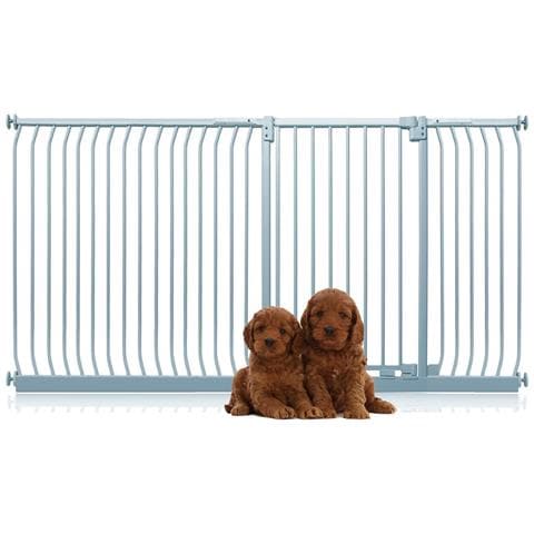 Bettacare Cancelletto Per Cani Elite Extra Alto, 216cm - 225cm, Grigio Opaco, Extra Alto Con 100cm Di Altezza - Foto 1