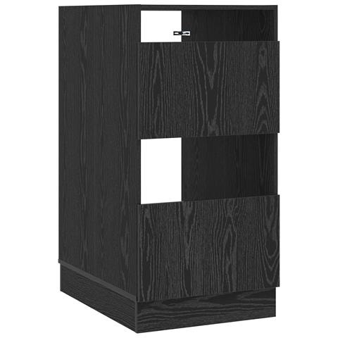 Mobile da lavanderia con porta Rovere Nero 50 x 68 x 102 cm - Foto 1