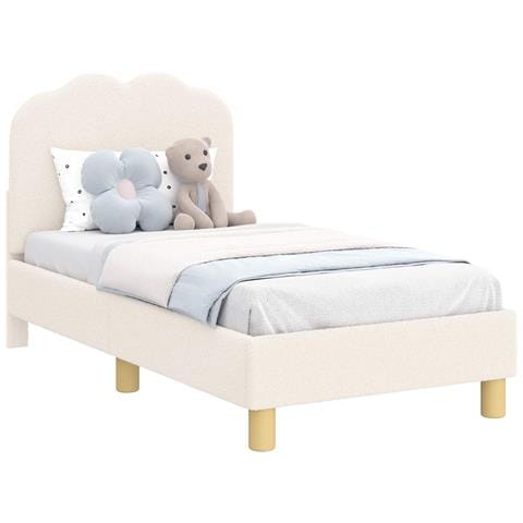 Struttura letto per bambini con testata Crema 70 x 140 cm - Foto 1