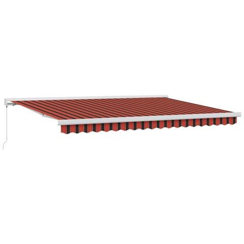 Tenda Retrattile Rosso e Nero 450 × 300 cm Tessuto e Metallo - Foto 1