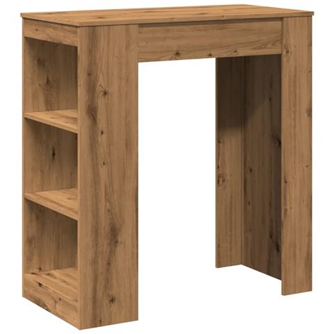 Tavolo Bar con Rastrelliera Rovere 95x47x103,5 cm Multistrato - Foto 1
