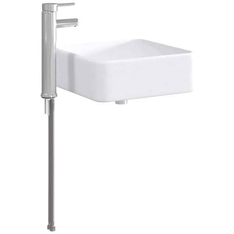 Lavabo da bagno Cromato 36,5 x 36,5 x 13 cm Metallo - Foto 8