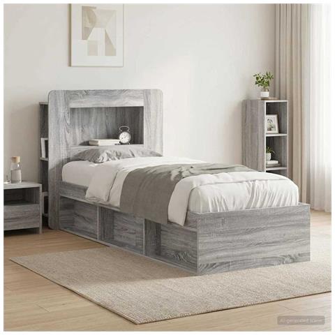 Testata del letto Grigio Sonoma Legno ingegnerizzato - Foto 2