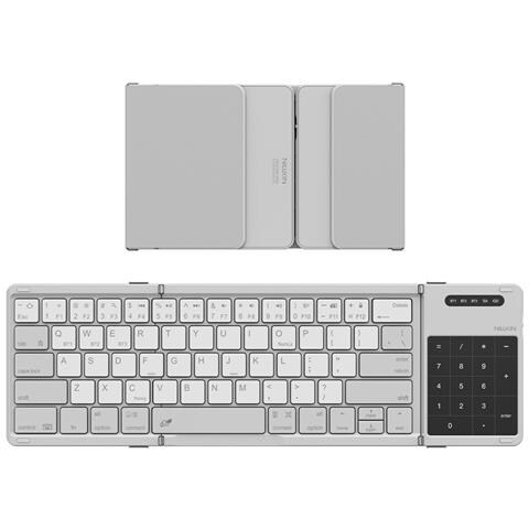 Custodia con Tastiera per Apple iPad Laptop PC - Grey - Grigio - Foto 1
