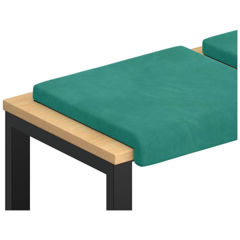 Cuscino per panchina 2 pz Velluto Turchese Profondità 35 cm - Foto 1