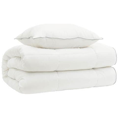 Set di piumone e cuscini 2 pz 150x200 cm 4 stagioni 140+220 GSM - Foto 1