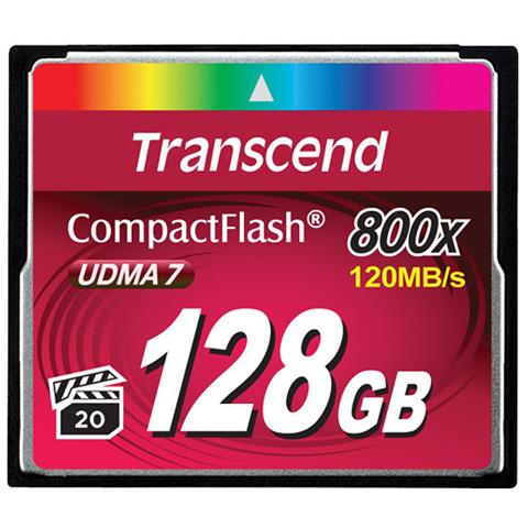 128GB 800x CF, 128 GB, CompactFlash (CF) , 120 MB / s, 10000 CICLI PER SETTORE LOGICO, 3.3, 5V, -25 - 85 °C - Foto 1