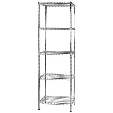 Serena group scaffale in filo dacciaio 5 ripiani misura 60 x 60 x ... Ripiani metallici per scaffali misure