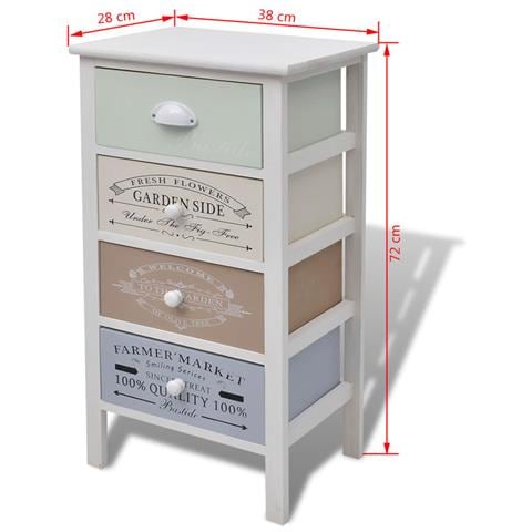 Mobile in Stile Francese con 4 Cassetti in Legno - Foto 6