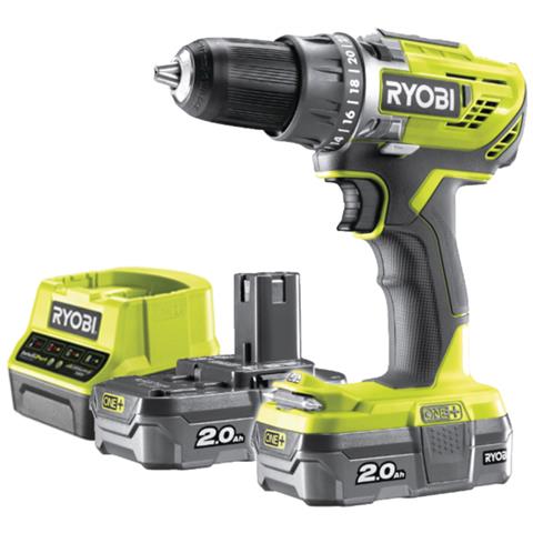 Trapano Avvitatore Ryobi 18v 2.0ah Lithiumplus Oneplus 2 Batterie - Quick Charger 2.0ah R18dd3-220s - Foto 5