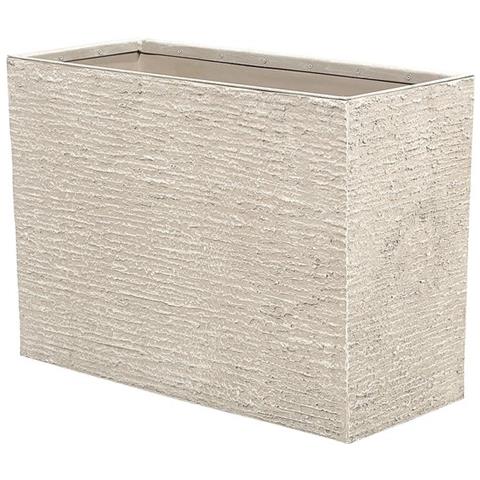 Vaso Rettangolare Per Interno Ed Esterno Beige 34x80x56cm Edessa - Foto 1