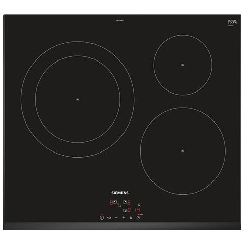 SIEMENS Piano Cottura EH651BJB1E a Induzione 3 Zone Cottura da 59.2 cm Colore Nero SIEMENS Piano Cottura EH651BJB1E a Induzione 3 Zone Cottura da 59.2 cm Colore Nero