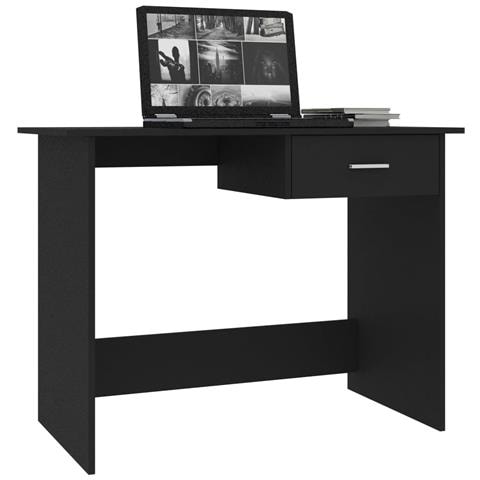 Scrivania Nera 100x50x76 cm in Legno Multistrato - Foto 5