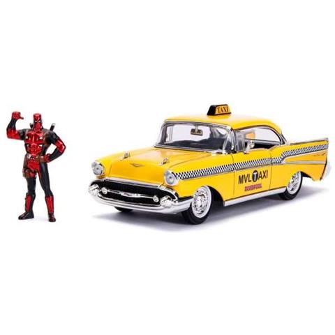 Chevrolet Chevy Bel Air Taxi 1957 ''deadpool'' Con Personaggio 1:24 - Foto 1