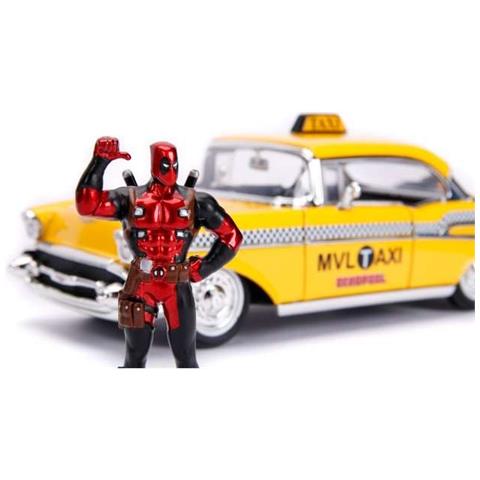 Chevrolet Chevy Bel Air Taxi 1957 ''deadpool'' Con Personaggio 1:24 - Foto 2