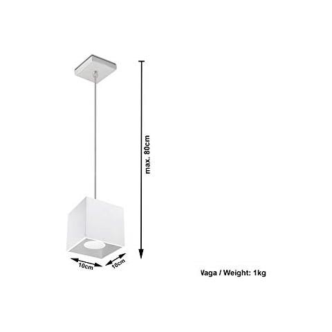 Quad 1 - Lampadario In Alluminio, Colore: Bianco - Foto 2